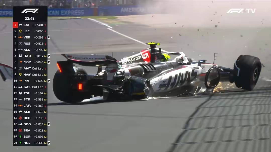 梅赛德斯横扫哈斯车队,塞恩斯高光表现 梅赛德斯横扫哈斯车队,塞恩斯高光表现